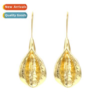 ZA persalized creative rustic style lg gold alloy flower bud