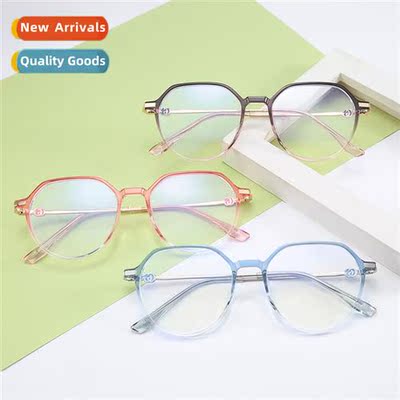 2021 new TR90 men  women wh prescripti flat glasses Korean v