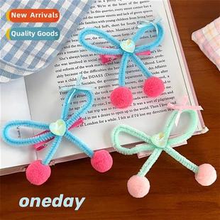 twisted stick cute winter acc clips new bow Autumn cherry