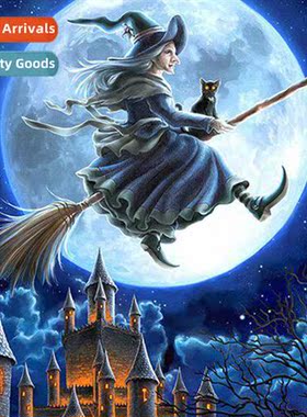 Cross Stch New DIY Wches Castle Full Stch Simple Hmade Threa