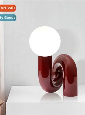 Post-modern style simple creative glass ball bedroom table l