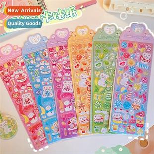 Cute laser love bear goo card small stickers student hbook D