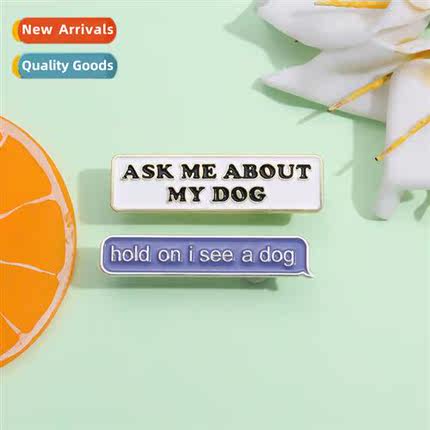 Persalized creative letters brooch English phrase dialog box