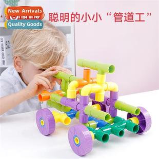 building plastic blocks puzzle children Water pipeline pipe