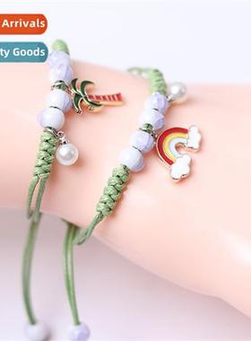 Fun Lscape Couple Ceramic Bracelet Scenic Carpet Fru Rainbow