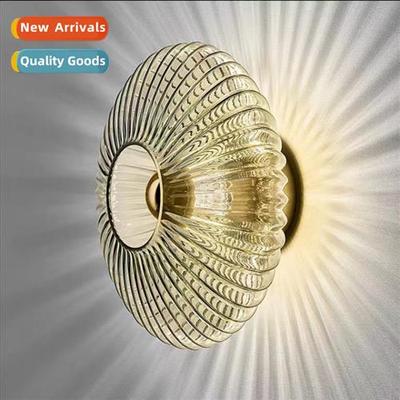 Antique glass wall lamp Scinavian living room -modern minima