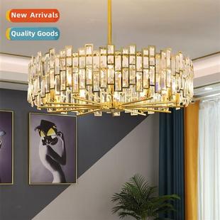 Zhgshan light luxury crystal lamp living room chelier modern