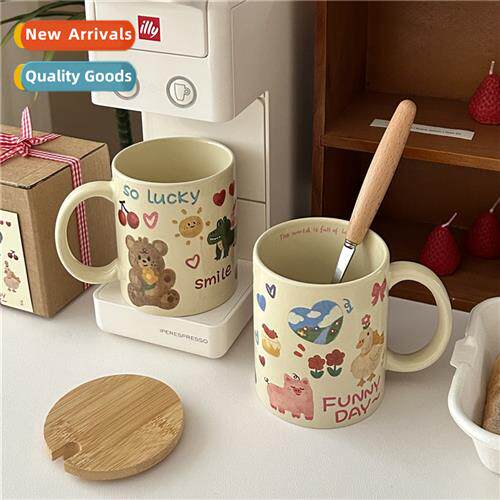 Gift boxed cute childrens carto graffi ceramic mug breakfast
