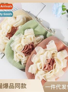 Womens special bath towel bath flower 2 in 1 does not hurt