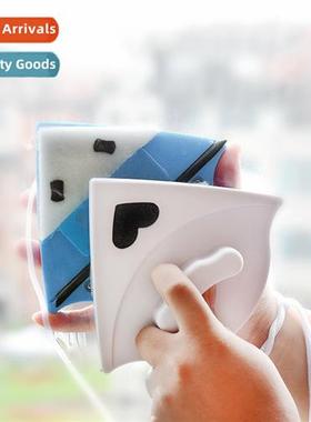 Double-sided window wiping magnetic glass scraper window wip