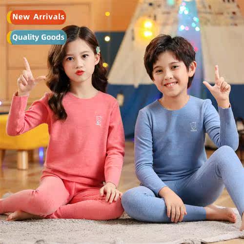 2022 new childrens winter warm pajamas set  small and medium