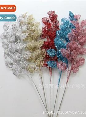 Christmas golden i powder simulati 5 fork rose leaves illusi