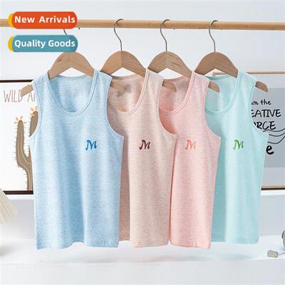 23 summer new childrens candy color lycra cott undershirt me