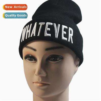 popular new WHATEVER letters embroidery kn cap cap wool cap