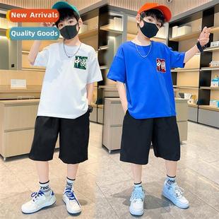 sleeved tide Boys set natial short summer 2023 childrens