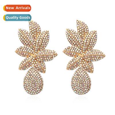 Light luxury fashi colorful diamd earrings persaly temperame