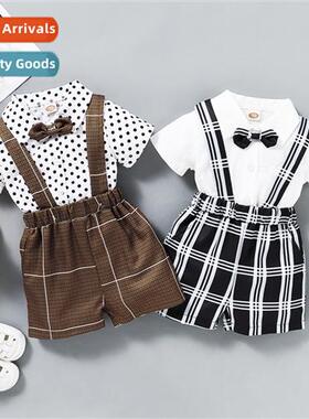 Boys spring  autumn  2020 new n solid color short-sleeved to