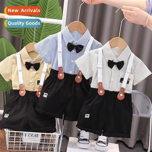 2023 summer new boys hsome backpack shorts childrens su 1-3