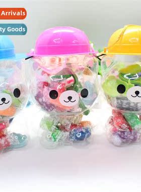 Carto bear barrel shape colorful clay children playdough set