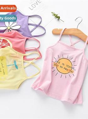 23 summer thin secti girls carto printing camisole small und