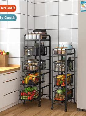 Drawer kchen shelf floor multi-layer household multifunctial