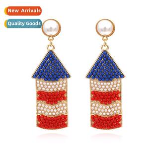 Creative red millet beads wh hundreds  earrings retro fashi
