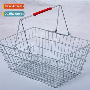 Portable Basket Supermarket Shopping Large Wire