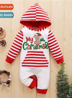 ins baby spring  fall  2021 new n baby girl Christmas print