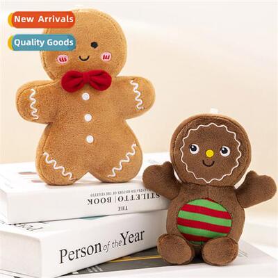 Christmas Caramel Gingerbread Man Bowtie Plush Toy Christmas