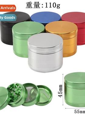 Aluminum Alloy Flat 4-Ply Cigarette Grinder 55MM Kraft Box I