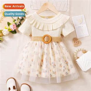 floral Autumn short fluffy print new 2023 Spring Girls