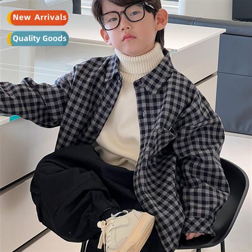 Boys padded shirt jacket all-in-e fleece fall  winter  2023