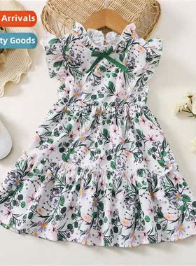 Girls spring  fall  2022 new n sleeveless small flowers in s