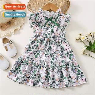 sleeveless fall flowers small new 2022 spring Girls