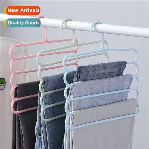 Colorful n-slip multi-tier pants rack Multi-functial closet
