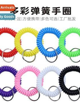 Solid Color Plastic Spring Phe Line H Coil Hosting Key Ring