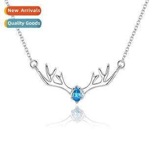 all diamd plated you way female necklace antler silver