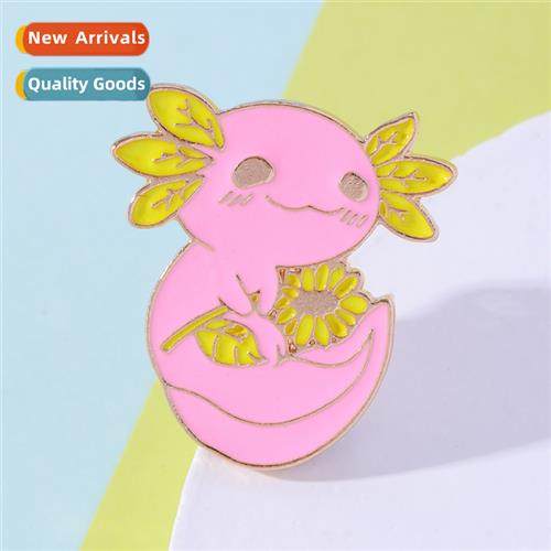 ins new oil drop newt metal brooch animal badge clothing acc