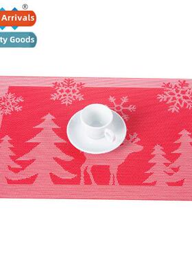 Teslin western dinner mat Christmas snowflake dinner mat pvc