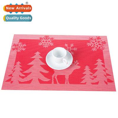 Teslin western dinner mat Christmas snowflake dinner mat pvc