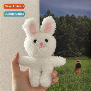 mouth rabb heart niche girl crooked keychain Korean plush