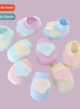 Baby physical anti-scratch cott small gloves fall  winter fo