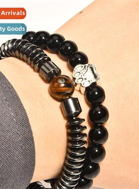 2021 new Europe and  Uned States jewelry 8mm black beads tig