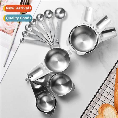 Kchen Stainless Steel Measuring Cups Measuring Spos Flour Gr