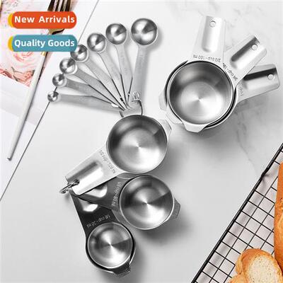 Kchen Stainless Steel Measuring Cups Measuring Spos Flour Gr