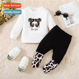 ltle sleeved winter printing girl new 2023 fall Girls