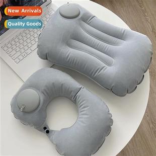 Inflatable u-shaped pillow travel portable neck pillow car a