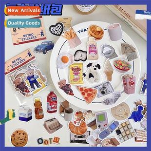 stickers ins hbook sheets cell dessert simple food style