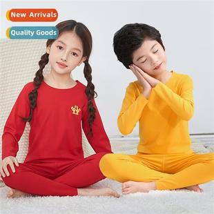 set fall rmal coat velvet underwear thin Childrens marking