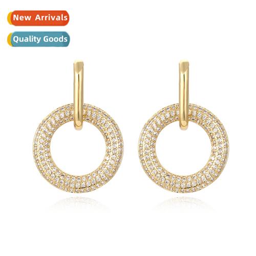 Simple persaly geometric round shape vintage earrings earrin